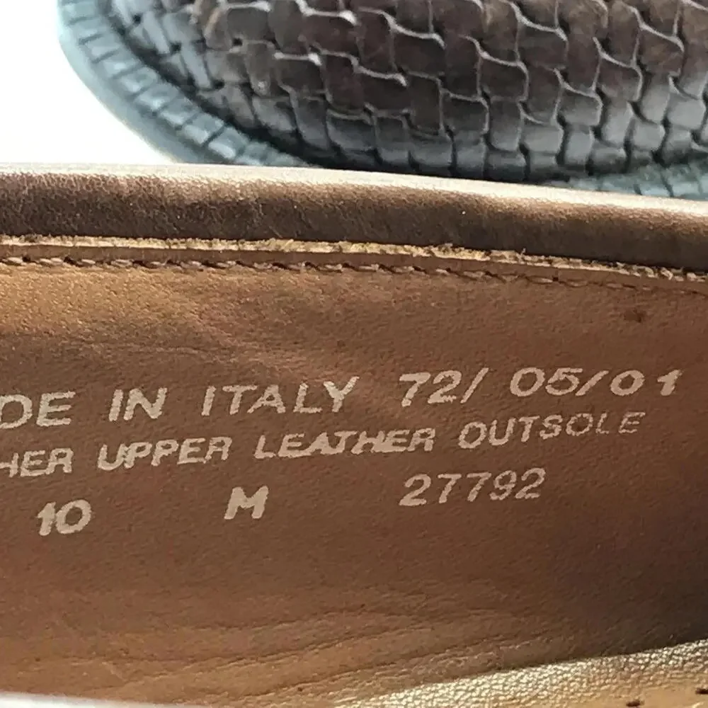 Bostonian Florentine Italy Italian Leather Weave 10 M Casual Loafer Shoes 27792 - Picture 10 of 10
